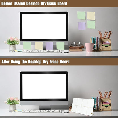 Desktop Acrylic Weekly Planner Whiteboard with Stand,12"X6"-Small,Dry Erase Weekly Planner for Desk,Acrylic Desk Calendar Dry Erase,Pink Dry Erase Board for Office Home School-ZMZL-P-1530