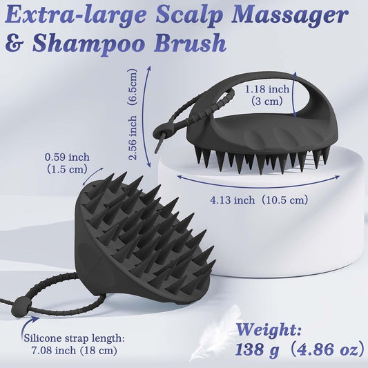 Manmihealth Large Hair Scalp Scrubber, One-piece Silicone Scalp Massager