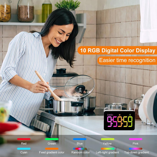 PERSUPER Kitchen Digital Timer, Count Down Up, Rechargeable, Vibration Mode