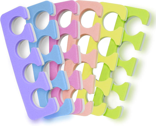 Toe Separators Set - 24 Pieces Premium Pedicure Tool Kit Super Soft & Durable Two Tone ZMOI