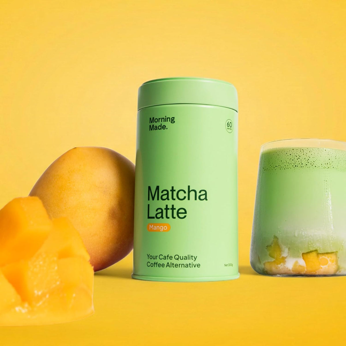 Morning Made Vanilla Ceremonial Grade Matcha Powder - USDA Organic Japanese Green Tea Matcha Powder from Uji Japan - Vegan, Gluten-Free, Resealable Tin (10.6 oz, 60 Servings)