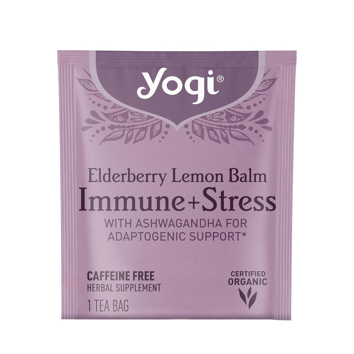 Yogi Elderberry Lemon Stress & Immune Support Tea, 16 Tea Bags (4 Pack)