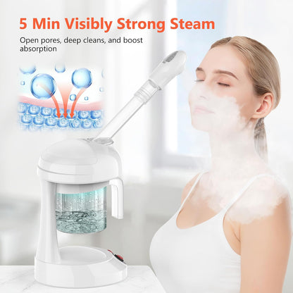 TASALON Facial Steamer with Removable Water Tank, Face Steamer for Facial