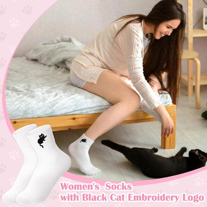 Eurzom 10 Pairs Socks Womens Crew Elastic Ankle Length Cotton Socks Aesthetic Cute Lightweight Low Cut Gifts for Women - Colors A