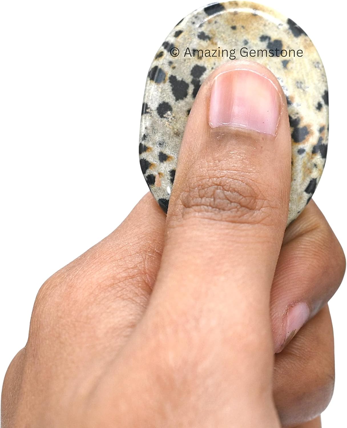 Amazing Gemstone Labradorite Thumb Worry Stone, Anxiety Stone, Healing Crystals - Piedra Crystal Fidget for Gift, Meditation, Calming, Relaxation, Stress Relief - Colors A
