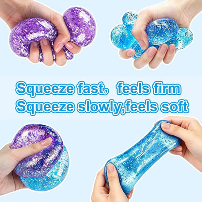 Square Squishy Squeeze Fidget Toys: Stress Relief Toys for Men Super Soft Slow Rising Cube - Sensory Desk Toys for Office Stress, Anxiety Relief & Focus - Cool Birthday Party Favors for Teens & Adults