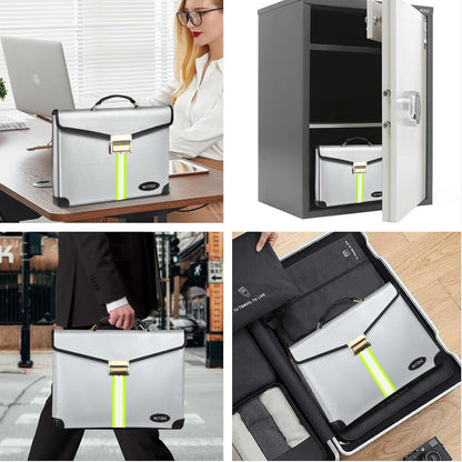 Upgraded Fireproof Money Bag,10 Layers of Heat Insulated Materials 6500°F