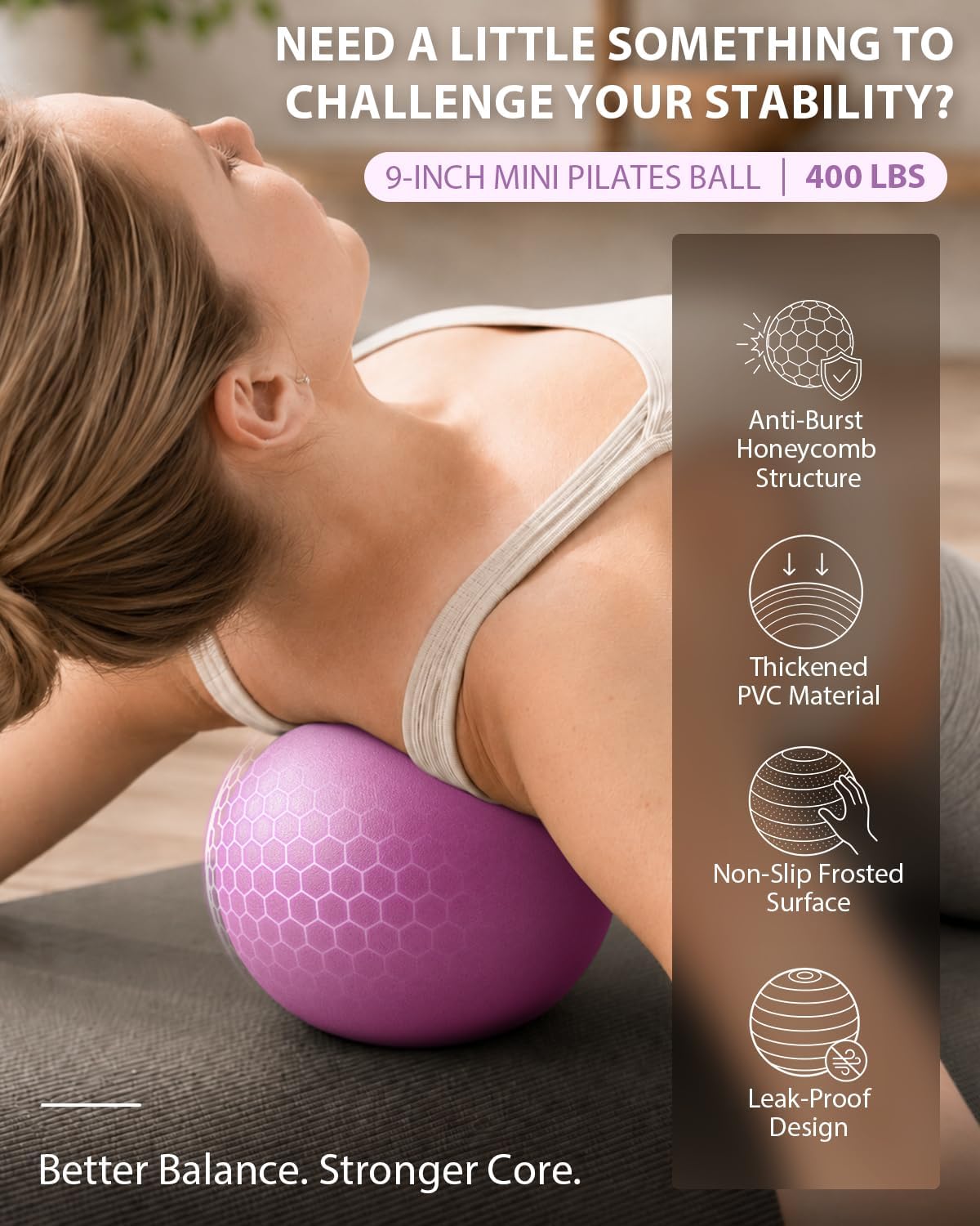 LIONSCOOL Pilates Ring Set – 14" Anti-Deformation Magic Circle with Padded Handles, Mini Ball, Resistance Bands, Guide & Bag