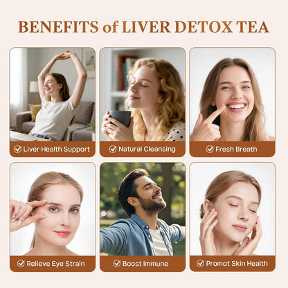 Vital Tea Liver Detox Herbal Tea, Liver Cleanse Detox Tea Blend with Milk Thistle, Dandelion Root, Chrysanthemum Natural Loose Leaf Tea for Liver Health, Caffeine-Free