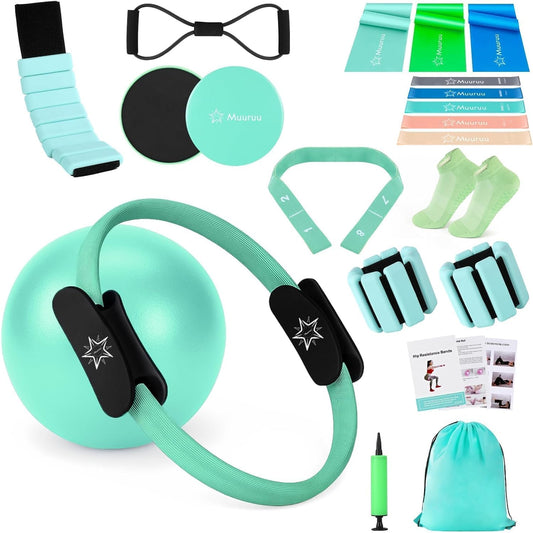 Pilates Kit Equipment, Pilates Ring and Ball for Women Home Workout