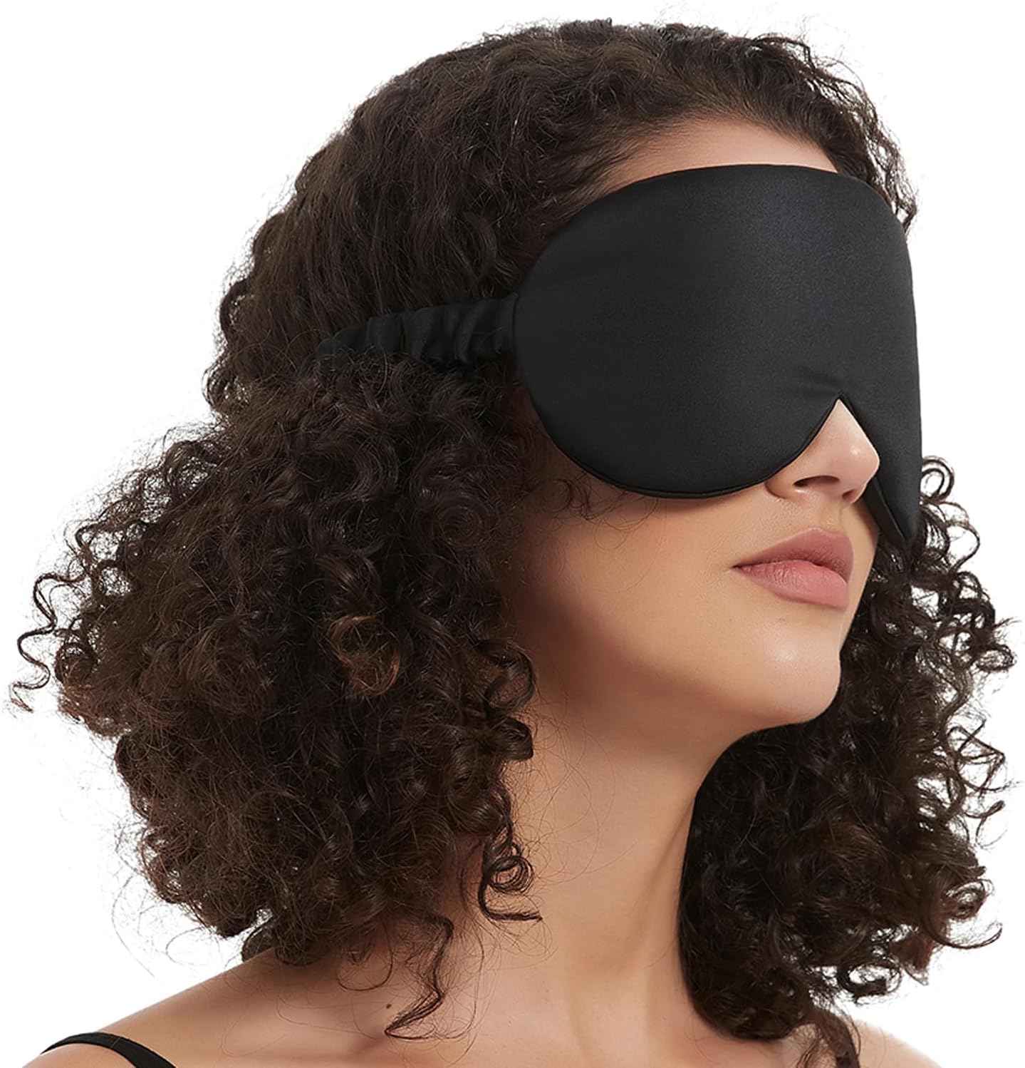 Alaska Bear Sleep Mask Silk Eye Cover with Shaped Pad, Machine Washable | Pressure-free Sleeping, Foam Insert, Upgrade Contour Over Conventional Flat Satin Eye Masks