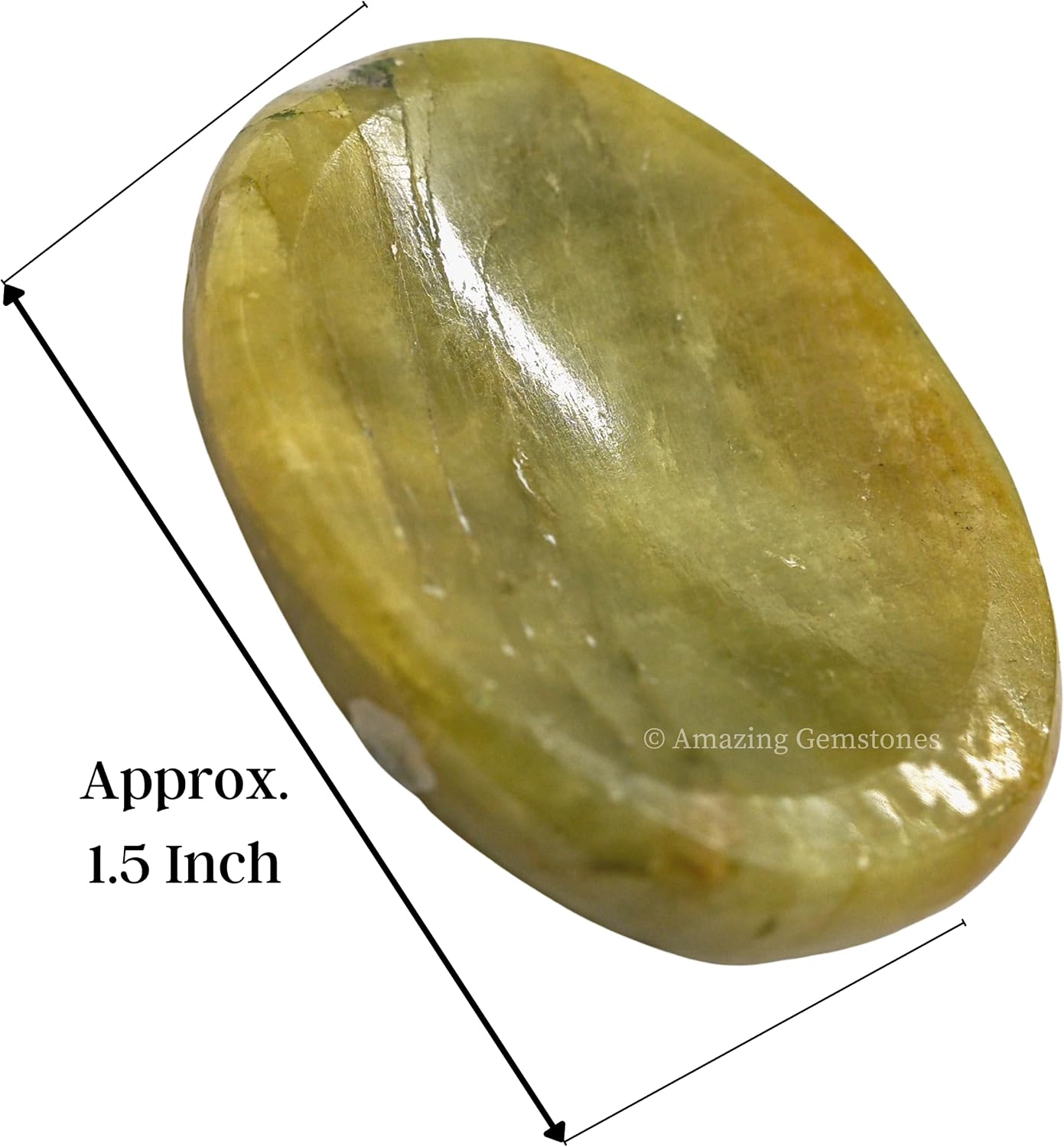 Amazing Gemstone Labradorite Thumb Worry Stone, Anxiety Stone, Healing Crystals - Piedra Crystal Fidget for Gift, Meditation, Calming, Relaxation, Stress Relief - Colors A