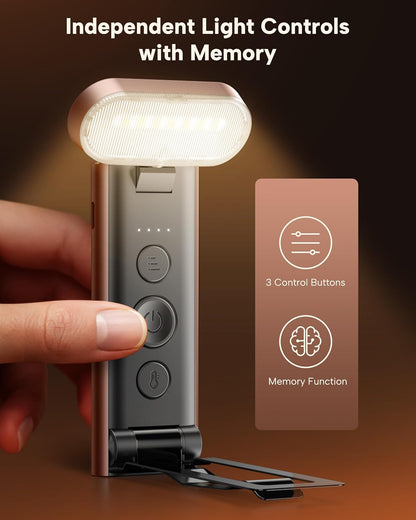86lux Book Light, Rechargeable Reading Light for Book in Bed