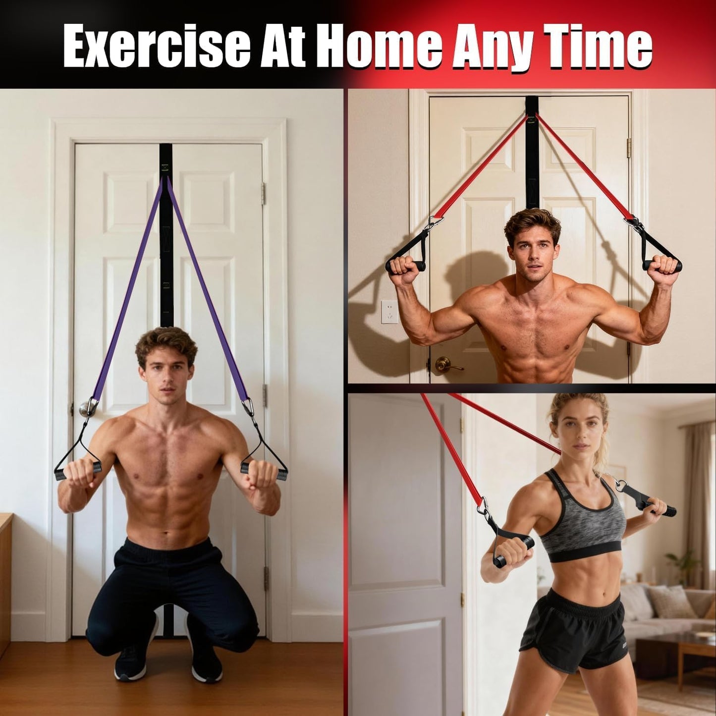 LEEKEY Pull Up Assistance Bands,5-125LB Resistance Bands with Grip、Door Anchor、Gym Bag - Exercise Bands for Full-Body Training, Fitness, Physical Therapy -USA Original Patent