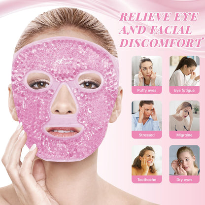 ZNÖCUETÖD Cold Face Ice Mask Facial Ice Pack, Hot Cold Compress for Face