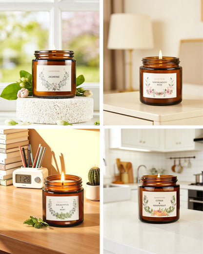 Scented Candles Gift Set, 8 Pack Soy Wax Candles for Women, Fresh Floral Summer Aromatherapy Scents for Home, Birthday, Thank You, Housewarming Gifts