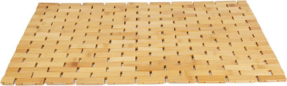 Mind Reader Bathtub Tray, Shower Organizer, Bathroom Accessory, Wood Tray, Rayon from Bamboo, 27.5" L x 5.75" Wx 1.75" H, Brown