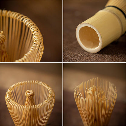 Matcha Whisk - Bamboo Whisk for Matcha Powder, Handcrafted Organic Traditional Japanese Chasen, 100-Prong Matcha Stirrer Wisk Mixer Brush for Authentic Tea Preparation