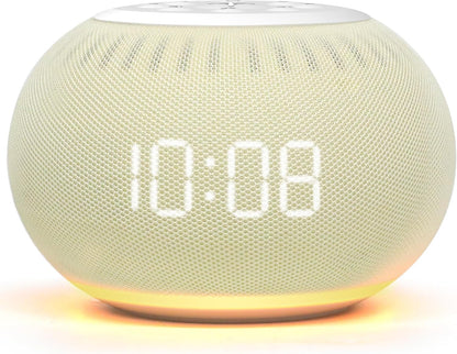 REACHER Auto-Dimmable Sound Machine Alarm Clock with 20 Sounds&Night Light