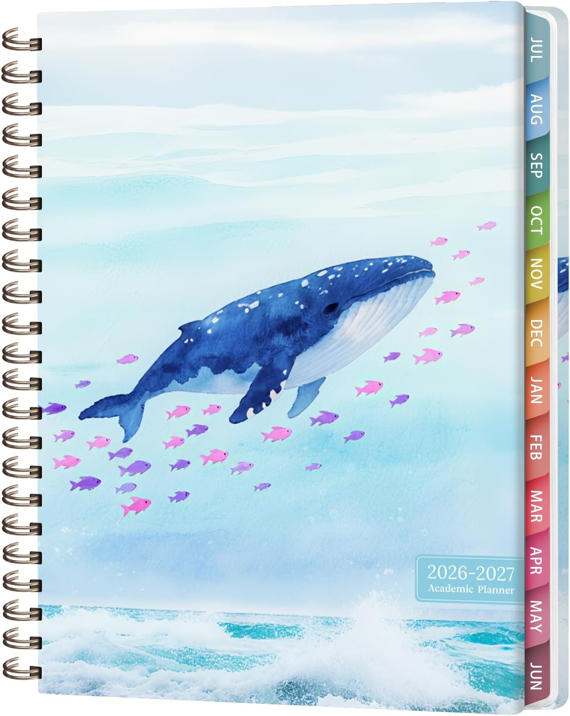 Planner 2026-2027, Weekly and Monthly Calendar Planner, JUL 2026 - JUN 2027 | Academic Year, Daily Agenda Book, A5(6.3'' x 8.5''), Sprial Bound, Inner Pocket, Office School Use