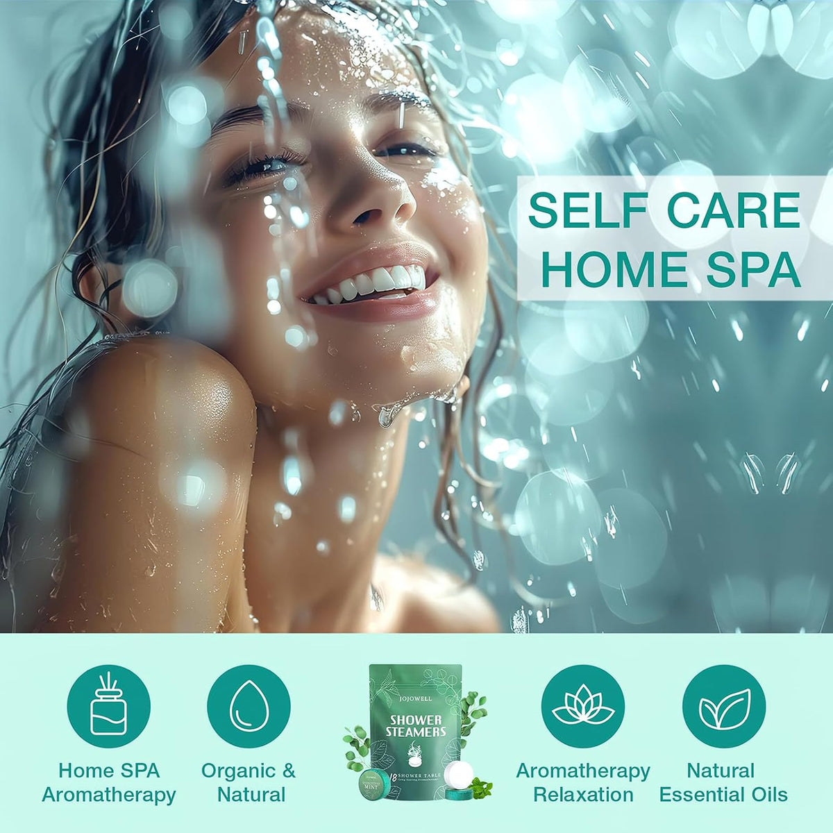 Shower Steamers Aromatherapy 18 Pack - Eucalyptus for Shower, Birthday Gifts for Women Men, Shower Bombs with Essentials Oil for Nasal Relief Stress Relief, Self Care Spa Gifts, Eucalyptus & Mint