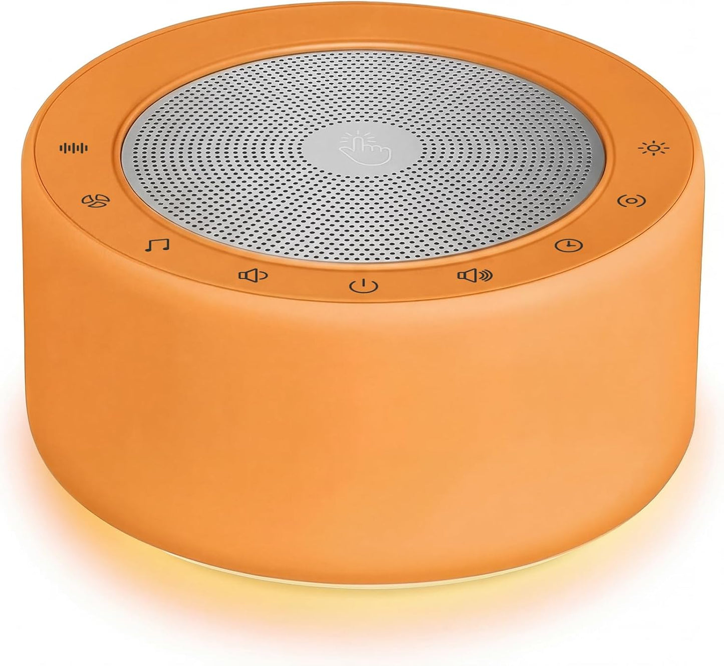 Kipcush White Noise Machine for Baby & Adults, 30 Soothing Sounds, Soft Non-Glare Nursery Lamp, 8 Color Night Lights, Memory Function (Angel V1 White, Standard)