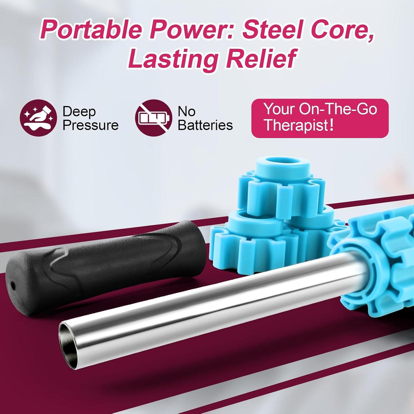 ZanLLW Muscle Roller Stick, Muscle Roller, Liposuction Massage Roller for Lymphatic Drainage, Massager Stick for Relief Muscle Soreness, Trigger Points, Help Exercise Runner Legs, Back Recovery