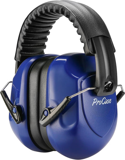 ProCase NRR 28dB Noise Reduction Ear Muffs, Foldable Adjustable Passive Noise Cancelling Headphones for Adults Kids Autism, Hearing Protection for Shooting, Construction, Mowing, Studying -Black - Colors A