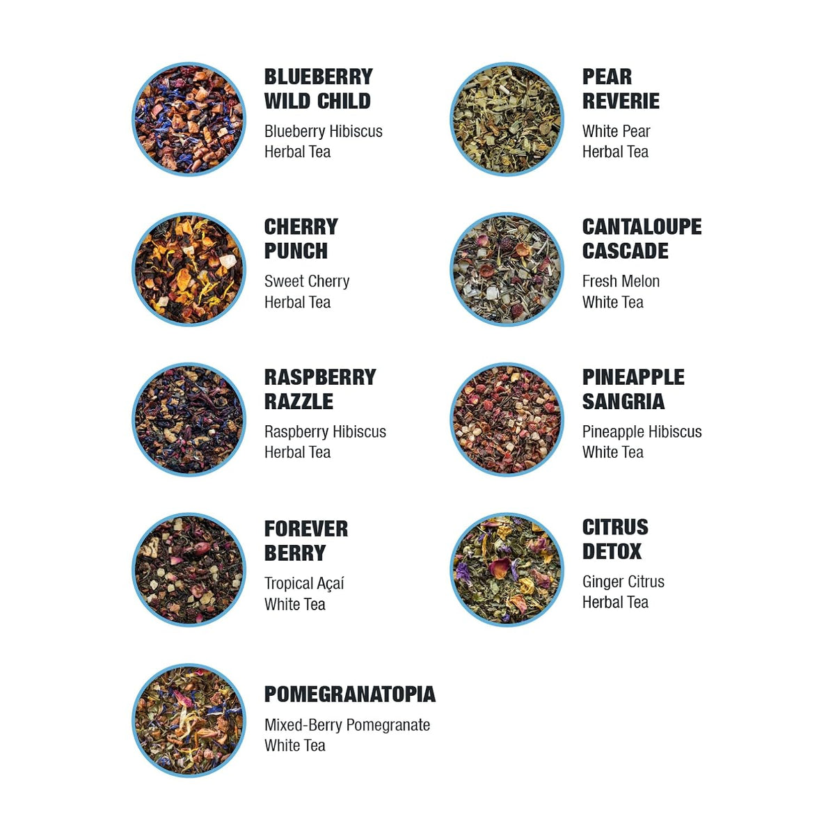 Tiesta Tea Eternity Sampler Dry Flight Set, Loose Leaf, 9 Pouches
