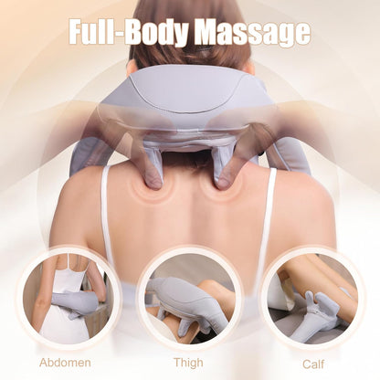 MASGRE Shiatsu Neck and Shoulder Massager with Heat for Pain Relief