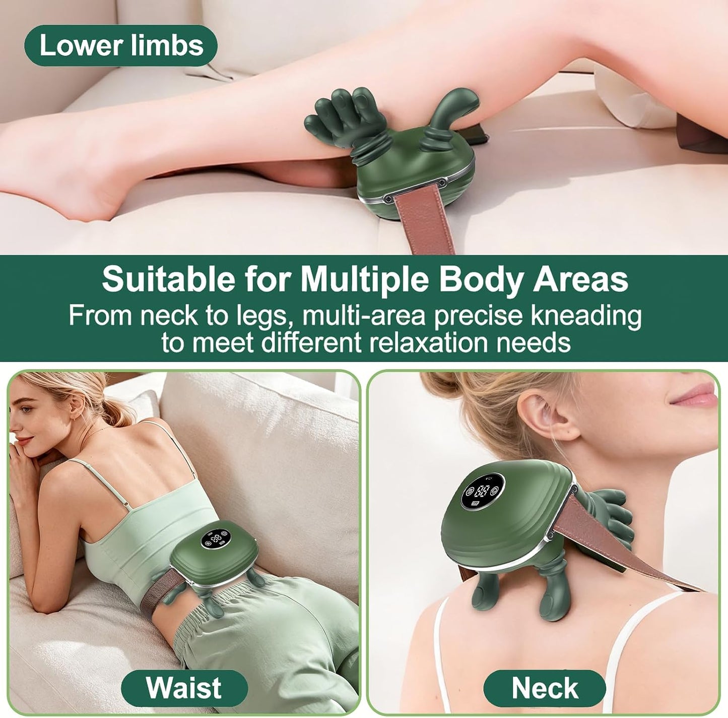 Shoulder & Neck Massager with Heat, Bionic Neck Massager for Pain Relief Deep Tissue, 4D Kneading Fingers, LCD Display & Adjustable Intensity, Relaxation Muscle Tension, Ideal Gift for Men and Women