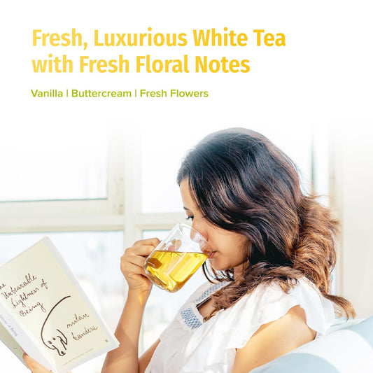 NEPAL TEA Organic White Tea Loose Leaf - USDA Certified Organic from a Family Farm in the Himalayas - Award-Winning Premium Tea Leaves to Enjoy Hot or Cold – 3.5oz /100g (White Prakash)