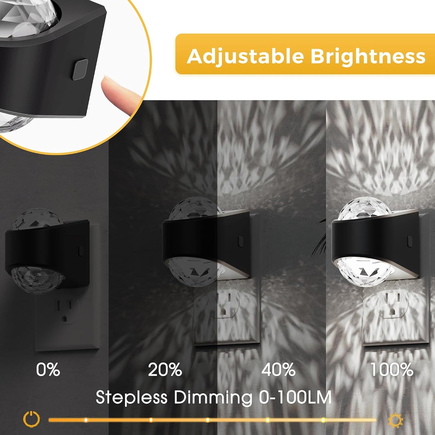 L LOHAS LED Night Light,Projector Night Light with Dusk to Dawn Sensor