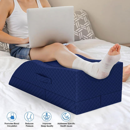 TranquilRelax Leg Elevation Pillows for After Surgery, Wedge Pillow, Grey
