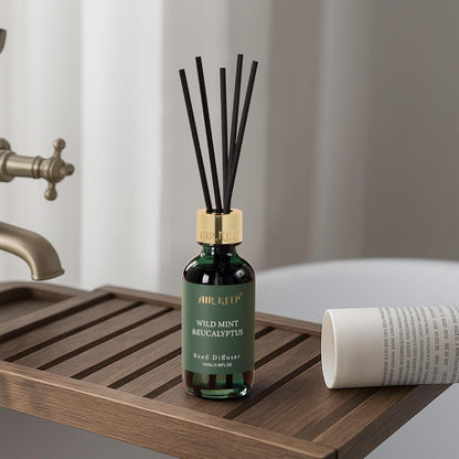 Airkeep Reed Diffuser Oil Set with Reed Sticks,Citrus Aromatherapy Oil Scent Diffuser for Home Office Bathroom Decoration Perfume and Gifts 3.38oz/100ml