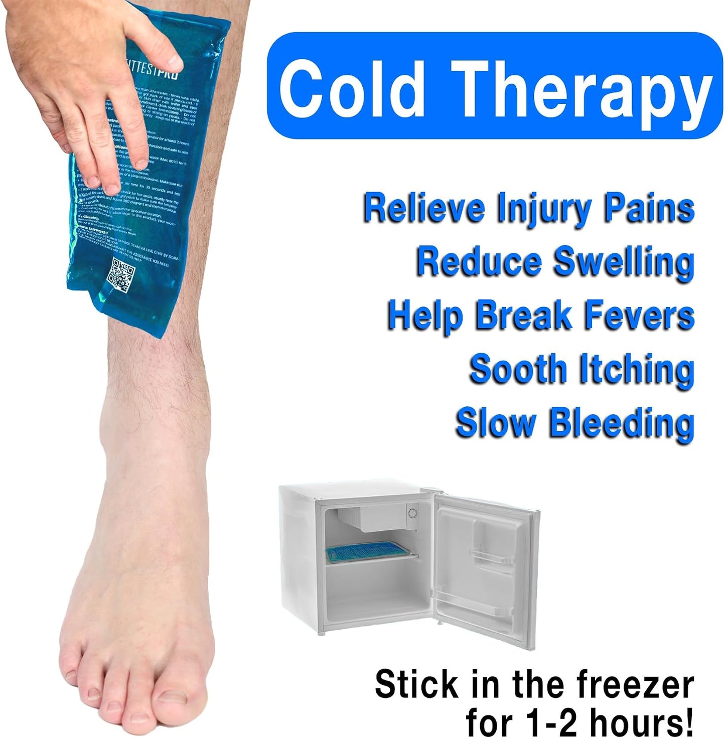 Fittest Pro Knee Ice Pack Wrap for Pain Relief, Reusable Hot and Cold Therapy Wrap for Swelling, Recovery, and Therapy for Arthritis, Meniscus Tear and ACL