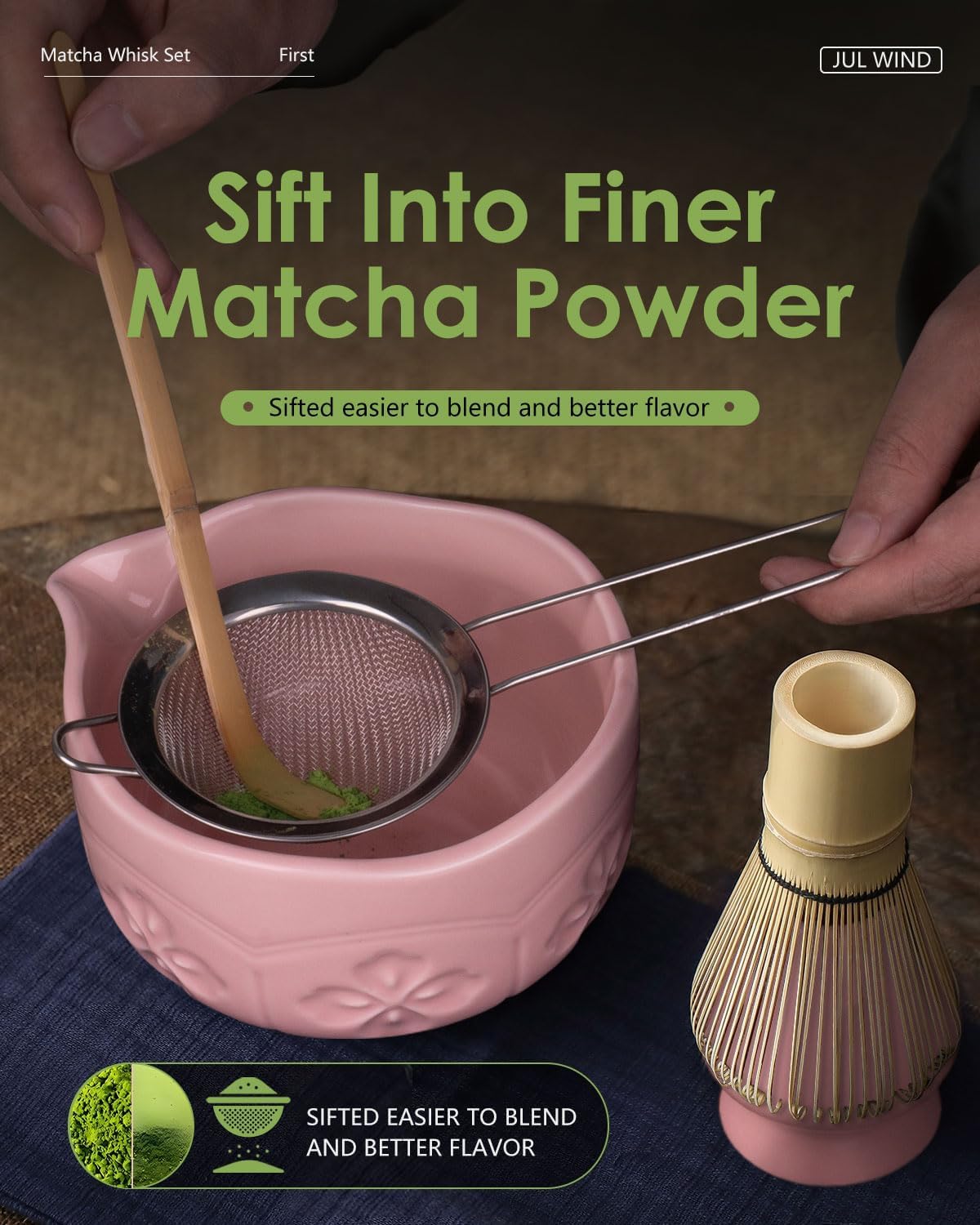 Matcha Whisk - 2-pack Bamboo matcha Whisk set, Handcrafted Traditional Japanese Chasen, 100-Prong Matcha Stirrer Wisk Mixer Brush for Authentic Matcha Tea Preparation