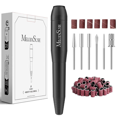 MelodySusie Pen-Shaped Portable USB Nail Drill, PC120I 20000RPM Electric Nail File with Compact Design for All Nail Care, Manicure Polishing, Shaping & Gel Removal at Home for Beginners