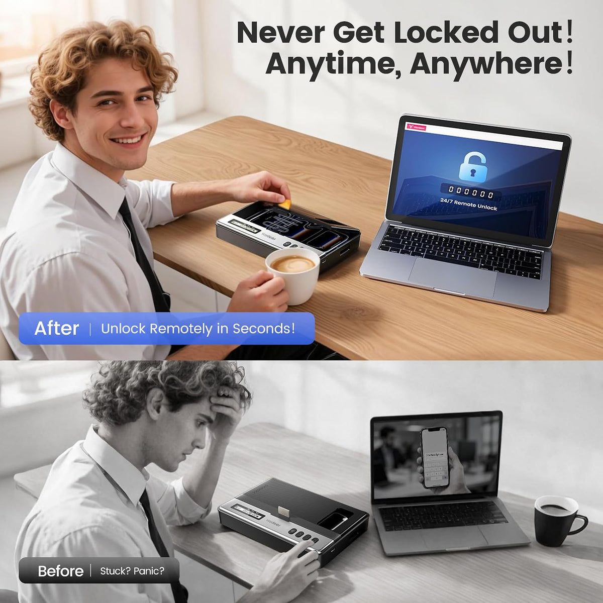 Vaydeer Phone Lock Box with Timer, 99-Hour Lock