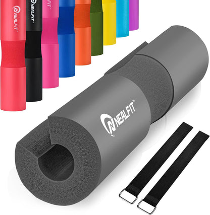 NEALFIT Barbell Pad Squat Pad for Squats—Squat Bar Pad—Great for Weightlifting,Lunges and Hip Thrusts—Foam Sponge Pad—Fit Standard and Olympic Bars Perfectly