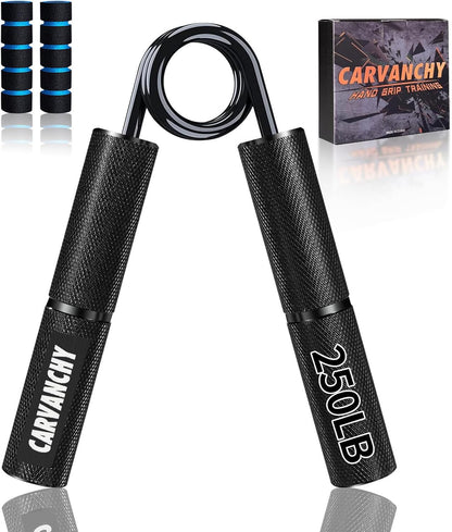 Grip Strength Trainer Set, 6 Pack, 50-350LB, Wrist Forearm Strengthener, Metal No Slip, Hand Grip Gripper Strengthener for Strength Training and Exercise, Hand Workout Squeezer Grip Strength