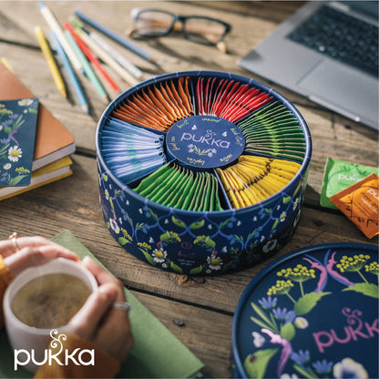 Pukka Organic Herbal Tea Sampler 90-Pack Caffeine Free Wellness Collection with Chamomile Vanilla Manuka Honey Lemon Ginger Three Mint Night Time Premium Tea Bags