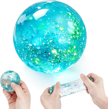 Coconut Oil Squishy, Coconut Oil Slow Rising Squeeze Stress Ball Clear Jelly Bubblegum Texture Coconut Oil Squishy Toy (Blue)