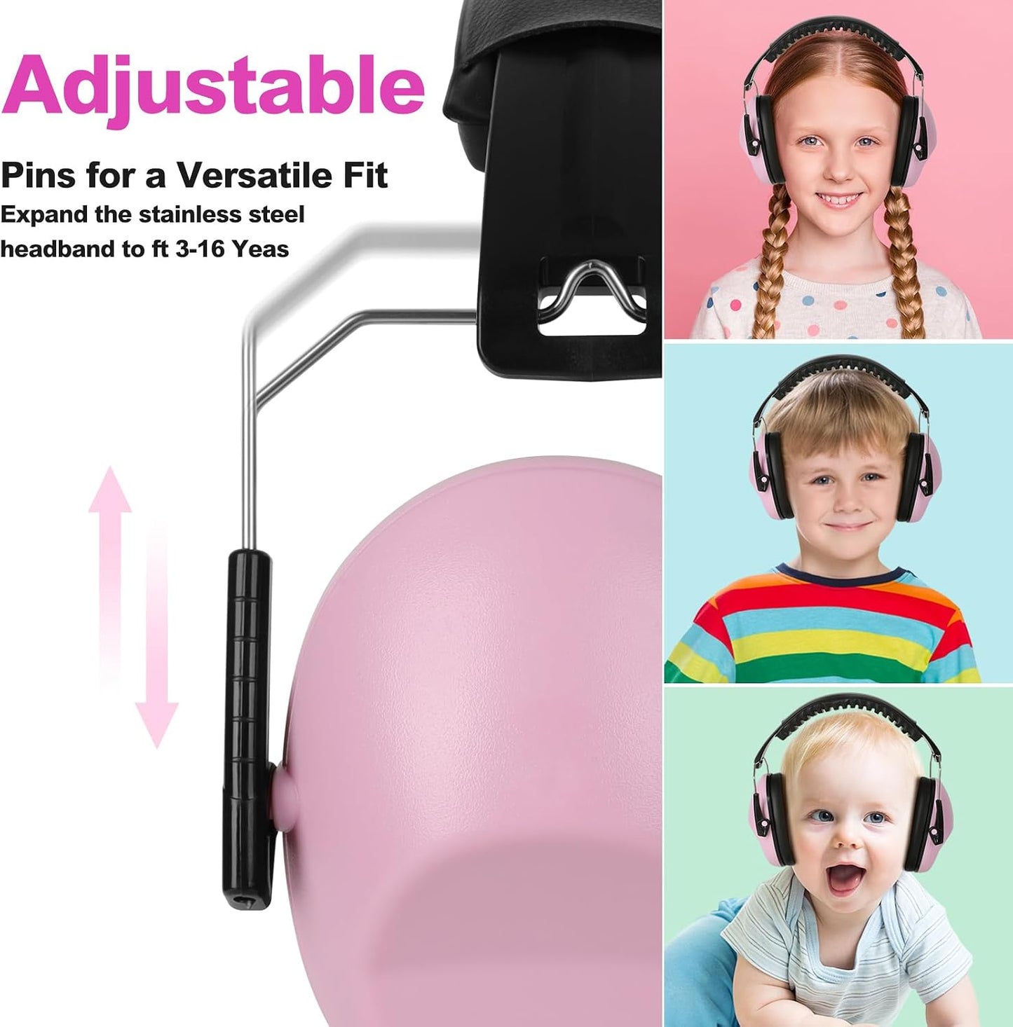 Floriogra Noise Cancelling Headphones for Kids, Kids Ear Protection 28dB SNR Noise Reduction Ear Muffs for Toddler/Children, Hearing Protection for Monster Jam, Concerts, Fireworks