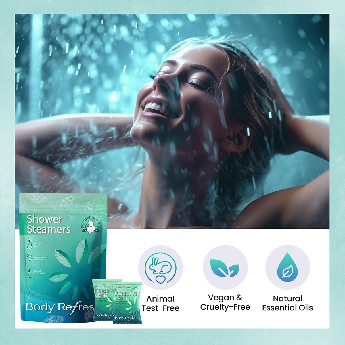 Shower Steamers Aromatherapy -18 Pack Eucalyptus Mint Shower Steamer for Women Men, Eucalyptus for Shower, Self Care Gifts for Women Men, Shower Bombs - Sinus Relief Relaxation Home Spa Stress Relief