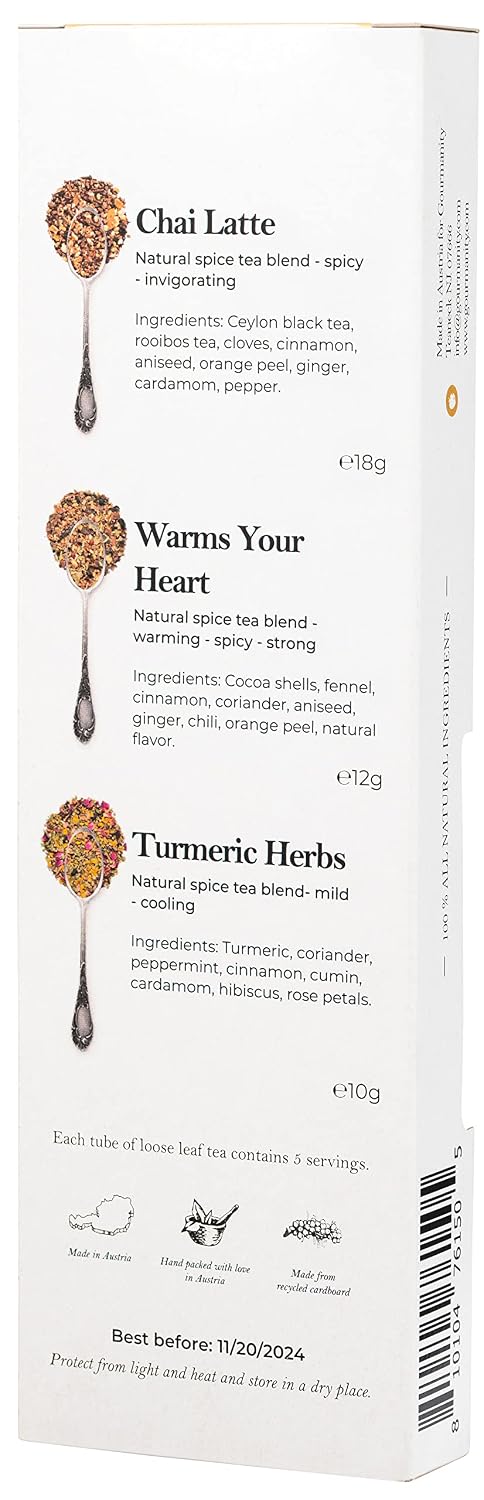 Gourmanity Bedtime Tea Sampler Gift Set, 3 Calming Herbal Blends, 0.74 oz