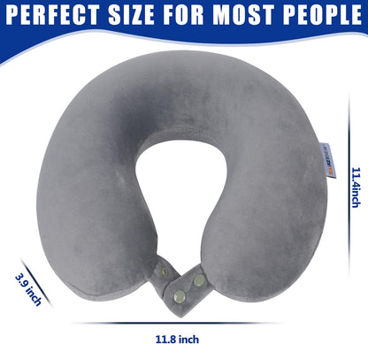 SAIREIDER Neck Pillows for Travel-Head Neck Support Travel Pillow for Traveling, Car, Home, Office Adjustable(Navy Blue)
