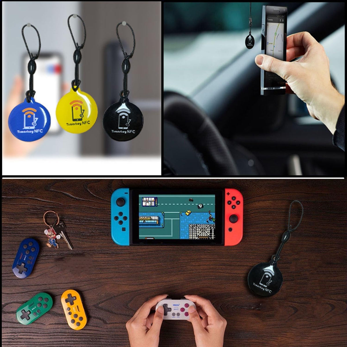 10pcs NFC Tags Keychain Ntag215 NFC Chips Programmable NFC Fob NFC Key Fob NFC Card Compatible All NFC Enabled Mobile Phones & Devices
