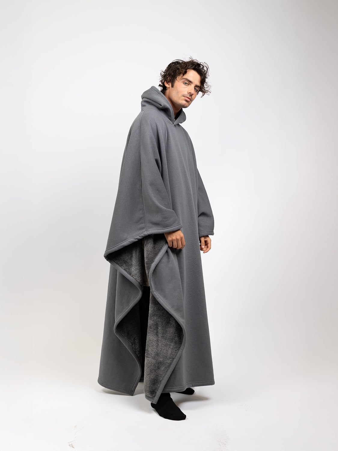 FREE THE SHEEP Eden Hoodie – Oversized Weighted Hoodie Cloak with Ultra-Soft Faux Fur Liner