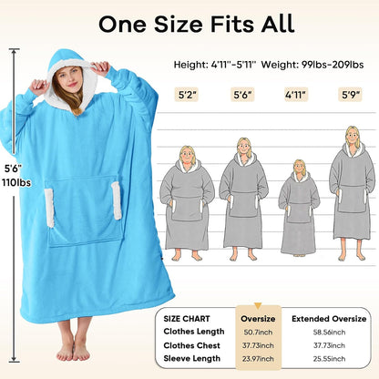 yescool Wearable Blanket Hoodie as Christmas Birthday Gifts for Women Mom - Colors A